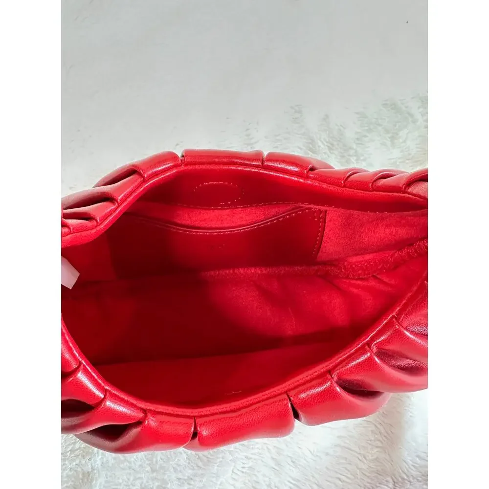 ANTHROPOLOGIE x JW PEI Gabbi Ruched Hobo Bag Poppy Red $119